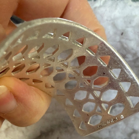 Stella and Dot Chic Silver Honeycomb Cuff Bracelet - Picture 6 of 15